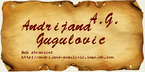 Andrijana Gugulović vizit kartica
